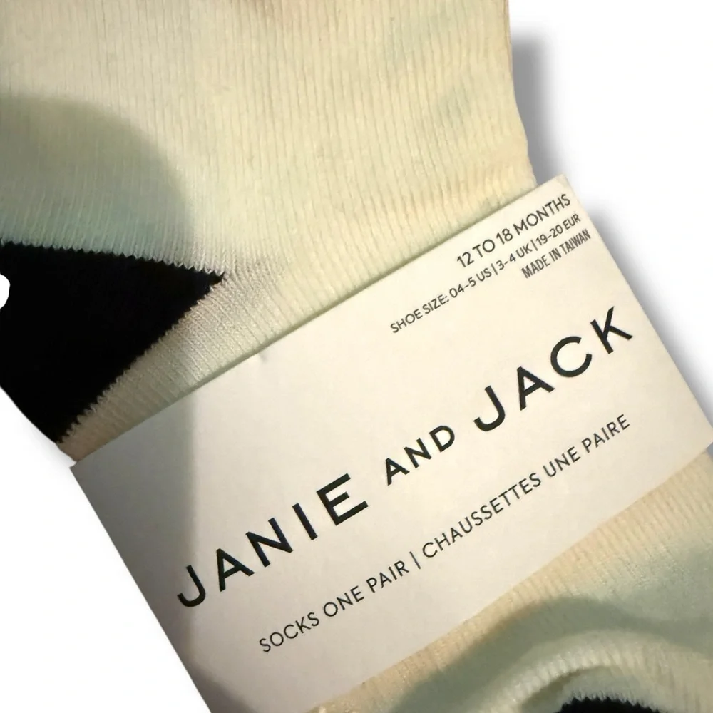 Janie and Jack NWT Baby Socks Swan Ivory Black‎ Boys Size 12-18M Infant Basics